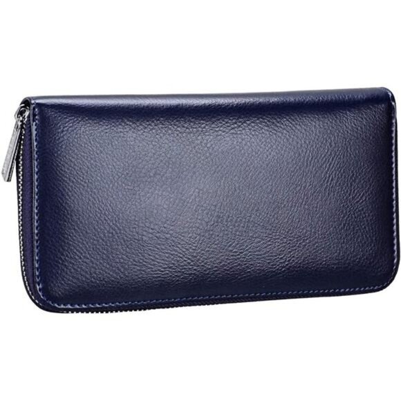 36 Slots RFID Blocking Card Holder Large Long Leather Zipper Organizer Accordion - Picture 5 of 7